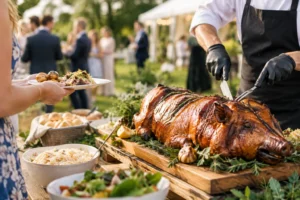 Hog roast catering event in Yorkshire